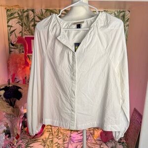 Universal Threads Crisp White Long Sleeve Blouse